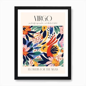 Flowers For The Signs Virgo Zodiac Sign Art Print