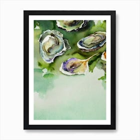 Oysters Storybook Watercolour Art Print