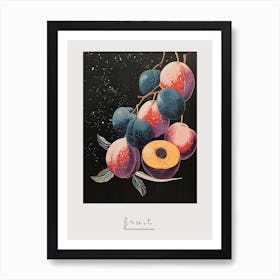 Art Deco Inspired Fruit On The Branch Poster Art Print