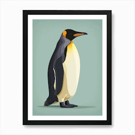 King Penguin Isabela Island Minimalist Illustration 1 Art Print