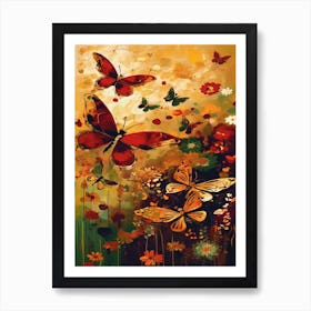 Butterfly Garden 1 Art Print