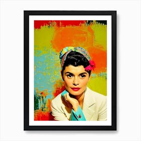 Audrey Tautou Colourful Pop Movies Art Movies Art Print