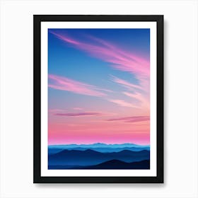 Sunset In The Mountains 17 Art Print