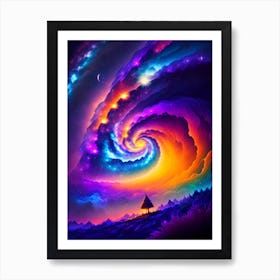 Serene Cascade Art Print