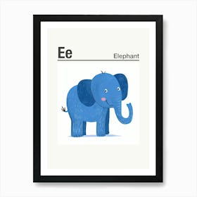 Animals Alphabet Elephant 3 Art Print