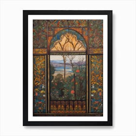 A Window View Of Marrakech In The Style Of Art Nouveau 3 Art Print