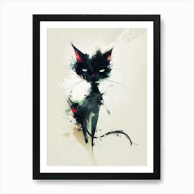 Abstract Cat 1 Art Print