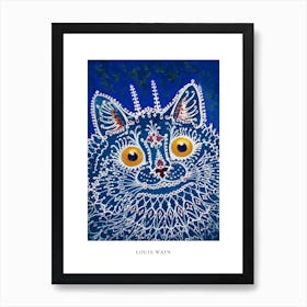 A Cat In Gothic Style, Louis Wain Poster Art Print