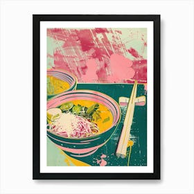 Japanese Food Duotone Silkscreen 1 Art Print