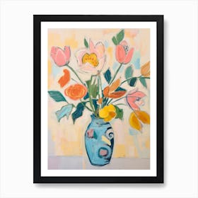 Flower Painting Fauvist Style Rose 7 Art Print