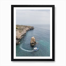 Boat Turning Around In Italy Travel Photography Art Print
