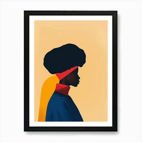 African Woman In A Hat 2 Art Print