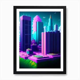 Iridescent Cascade Art Print