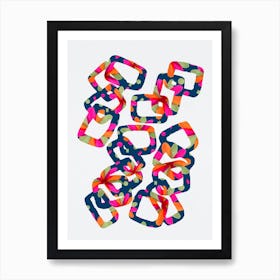 Floral Rectangle Chain Art Print