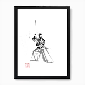 Samurai En Garde Art Print