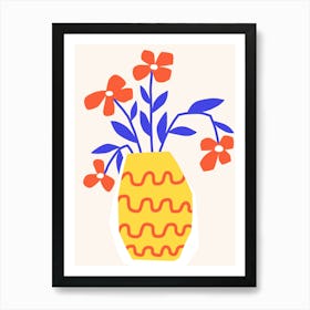 Colorful Flower Vase Print 8 Art Print