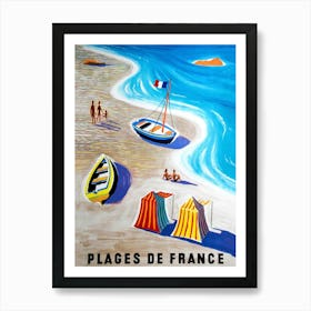 Beaches Of France Art Print