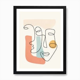 Abstract Faces 1 Art Print