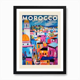 Tangier Morocco 4 Fauvist Painting Travel Poster Art Print