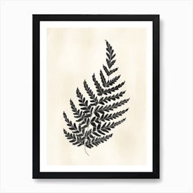 Rustic Fern Leaf 1 Art Print