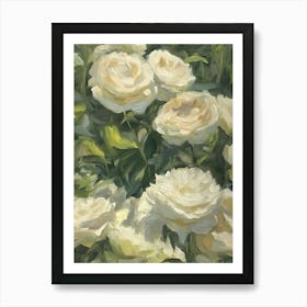 White Roses 1 Art Print