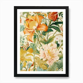 Floral Wallpaper 194 Art Print