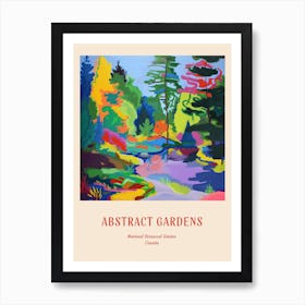 Colourful Gardens Montreal Botanical Garden Canada 3 Red Poster Art Print