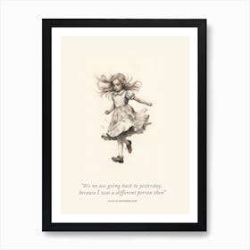 Alice In Wonderland Quote 2 Art Print