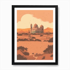 Kashan Iran Travel Illustration 1 Art Print