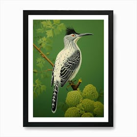 Ohara Koson Inspired Bird Painting Roadrunner 3 Art Print