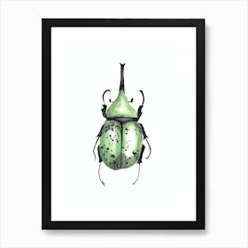 Rhinoceros Beetle Art Print
