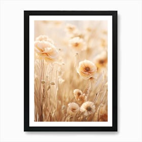 Boho Dried Flowers Portulaca 3 Art Print