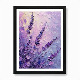 Lavender Plant Oil Painting 1 Art Print