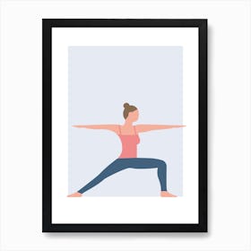 Warrior yoga pose Art Print