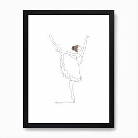 Ballet Line Art Art Print