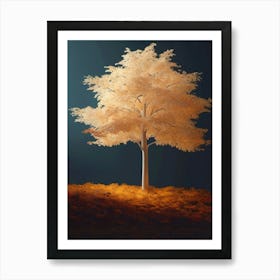 Fall Tree, Contrast, Autumn Collection Art Print