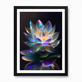 Amur Lotus Holographic 4 Art Print