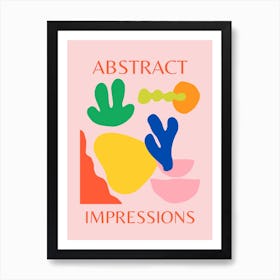 Abstract Impressions Poster 2 Pink Art Print