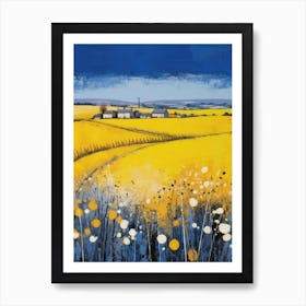 Yellow Daisy Field Art Print