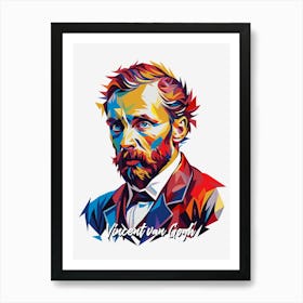 Vincent Van Gogh 02 Portrait WPAP Pop Art Art Print