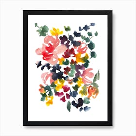 Abstract Flower Bouquet 2 Art Print