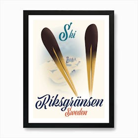 Ski Riksgränsen Sweden Art Print