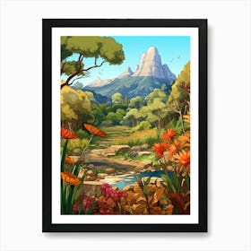 Kirstenbosch National Gardens Cartoon 1 Art Print