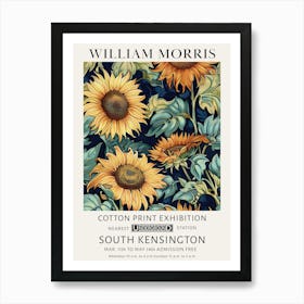 William Morris Vintage Poster Sunflowers Pattern Art Print