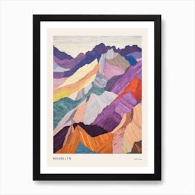 Helvellyn England 1 Colourful Mountain Illustration Poster Art Print