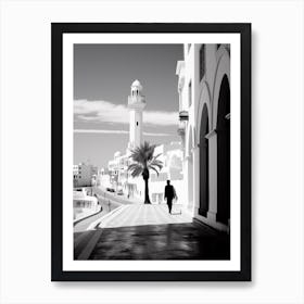 Tunis Tunisia Mediterranean Black And White Photography Analogue 1 Art Print