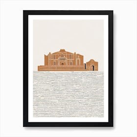 Alamo 2 San Antonio Boho Landmark Illustration Art Print