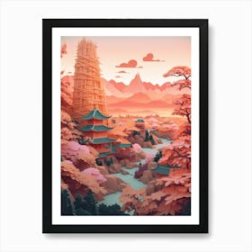 Japanese Village 1 Art Print