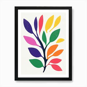 Rainbow Leaves Art Print