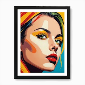 Woman Portrait In The Style Of Pop Art (26) Art Print